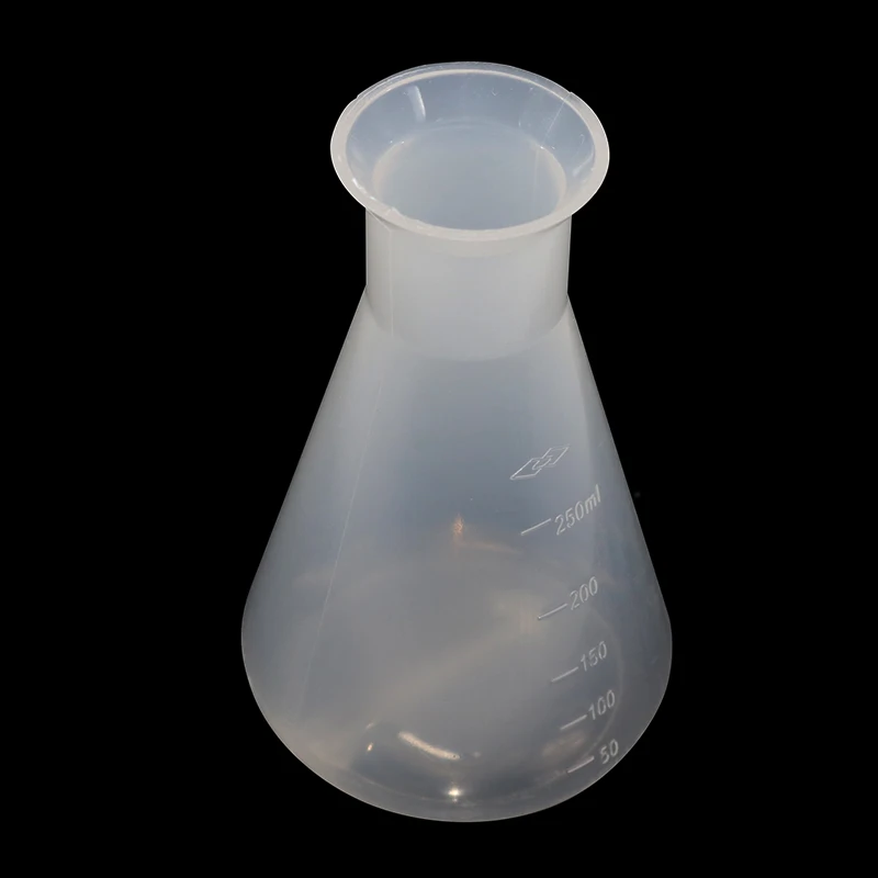 Прозрачная лабораторная коническая фляга пластиковый стеклянный пластиковый контейнер безопасная стеклянная посуда лабораторные школьные исследования