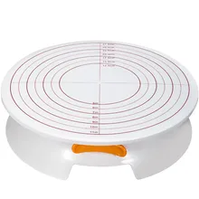 Запираемый столешница для украшения торта, инструмент для выпечки, пластмассовая тарелка для торта, вращающаяся Нескользящая круглая подставка для торта, декор для торта