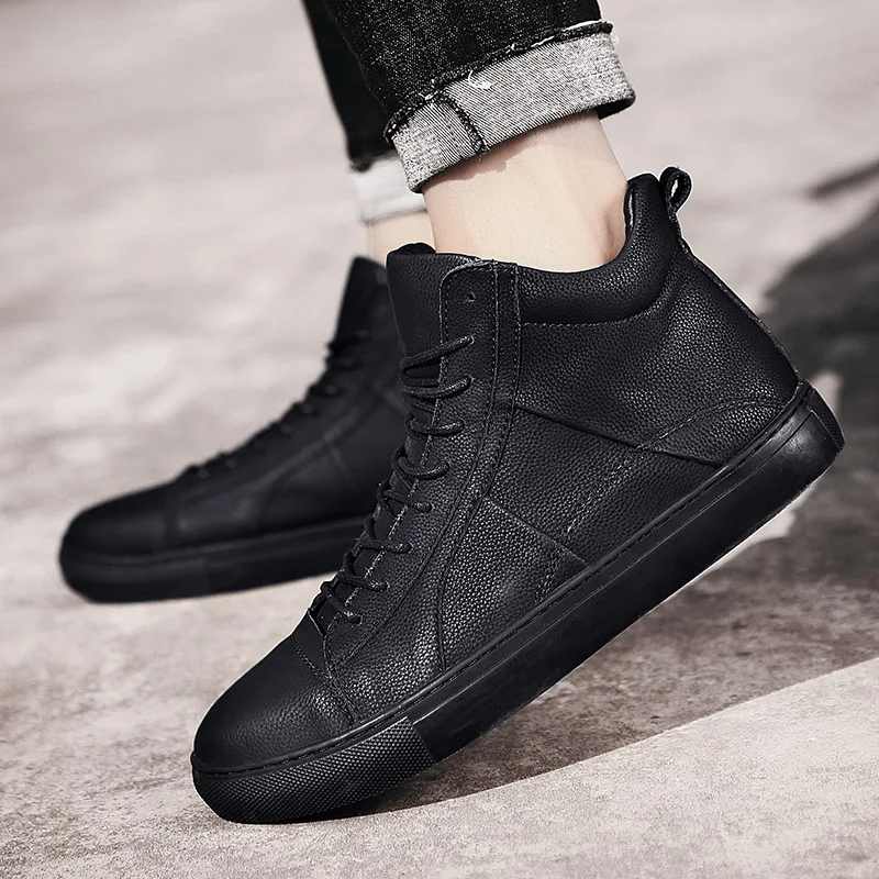 

Natural Cow Leather Men Winter Boots lace up plush warm Handmade Retro Men Shoes Boot Mens with fur Winter Footwear snow boots 4