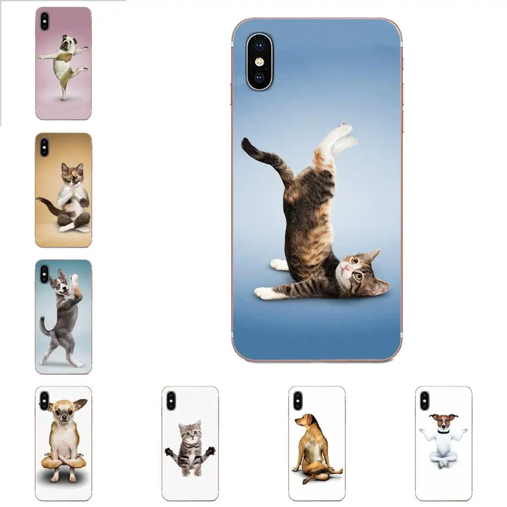 Yoga кошки собаки для Xiaomi Redmi Note 8 8A 8T 10 K30 5G Pro Motorola G G2 G3 G4 G5 G6 G7 Plus TPU Мода | Мобильные
