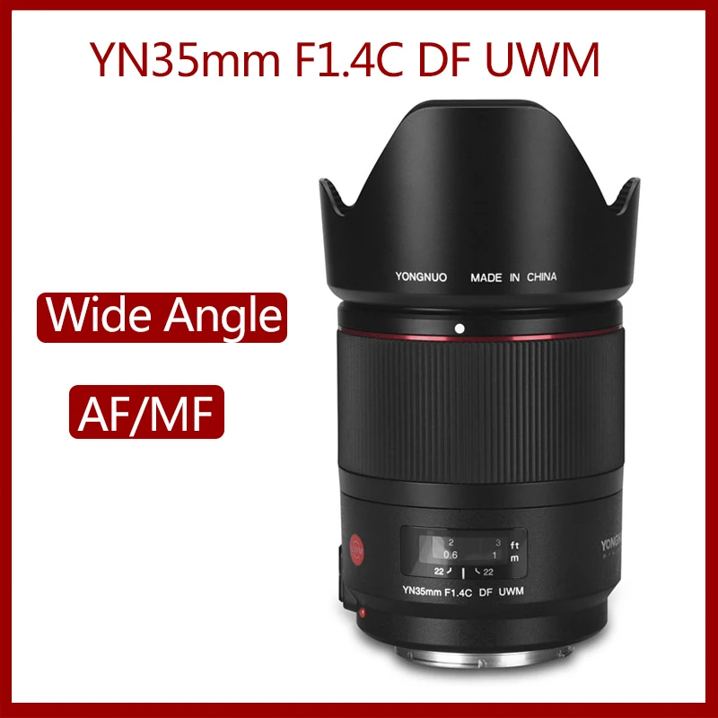 Широкоугольный объектив YONGNUO YN 35 мм F1.4C DF UWM для цифровой зеркальной камеры Canon F1.4