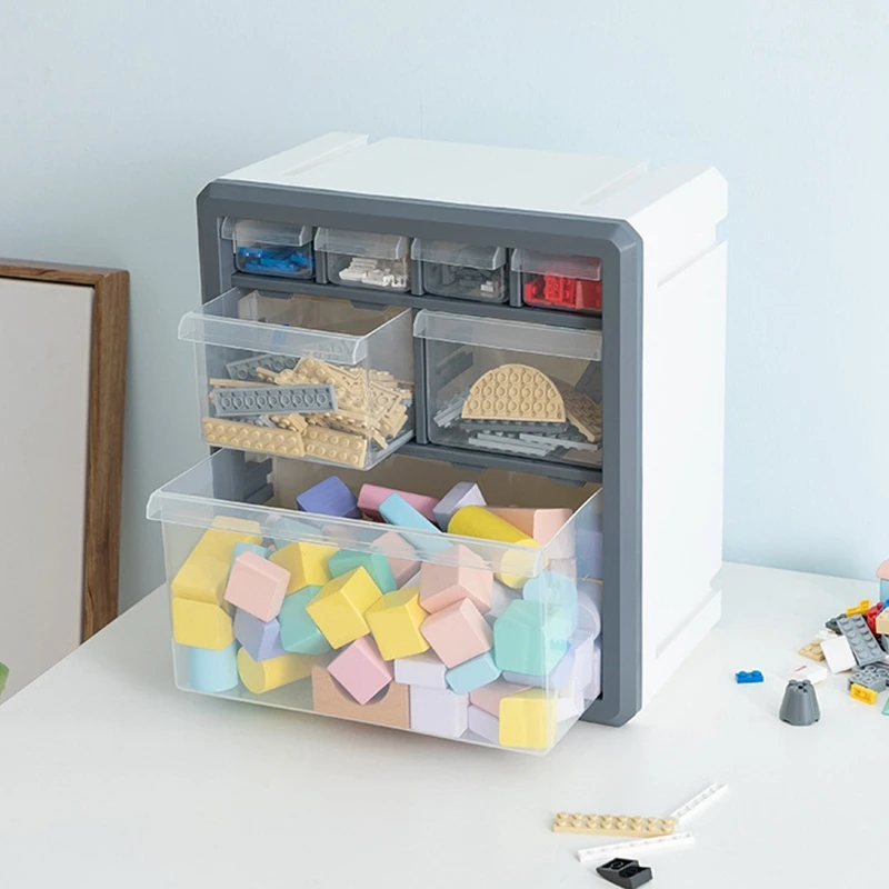 Plastic Storage Box Cosmetic Organizer Desktop Multi-Layer Drawer Case Tools Bead Rings Jewelry Makeup Organizer