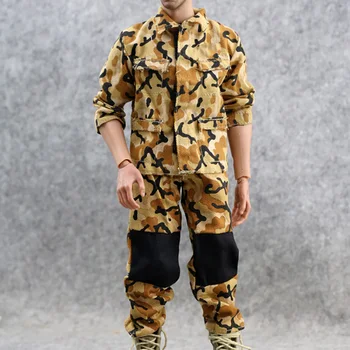 

1/6 Scale Boy Men Fashion Camouflage Clothes Male Uniform Closing Work Clothes for 12'' Action Figure Body Doll Toy