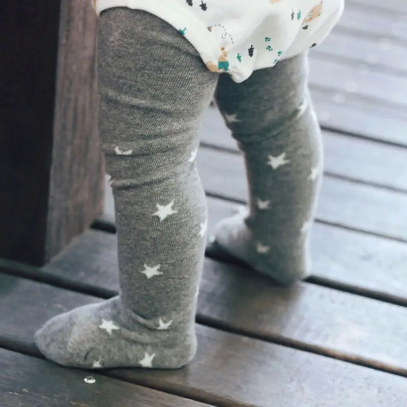 1-6Y Autumn Winter Newborn Toddlers Kids Baby Girls Leggings Star Print Cotton Tights Thin Pantyhose Stockings