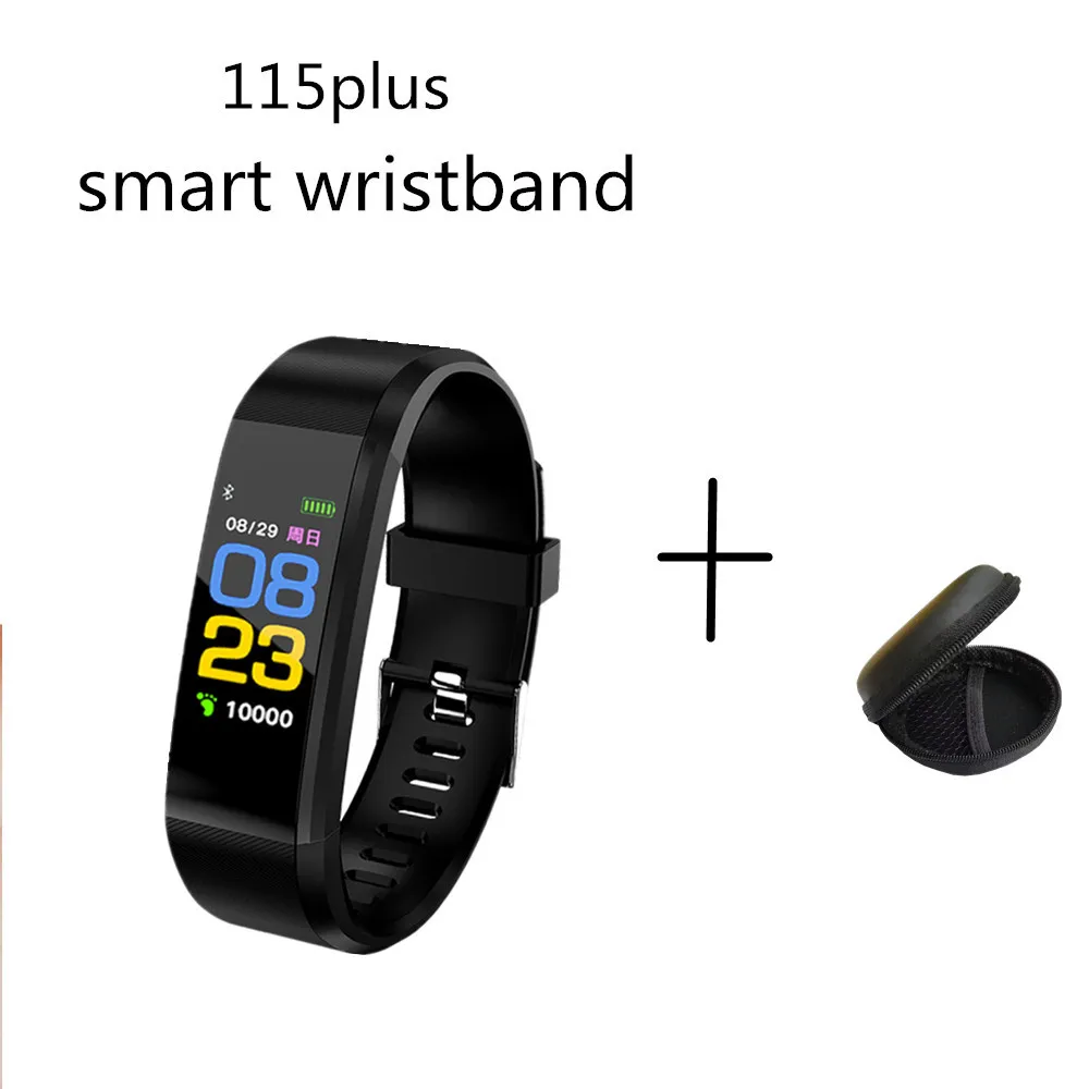 115plusonegifts Смарт-часы с Bluetooth, мужской браслет, измеритель пульса, кровяного давления, фитнес-трекер для Ios, Android, для xiaomi redmi iphone - Цвет: 115plusonegifts