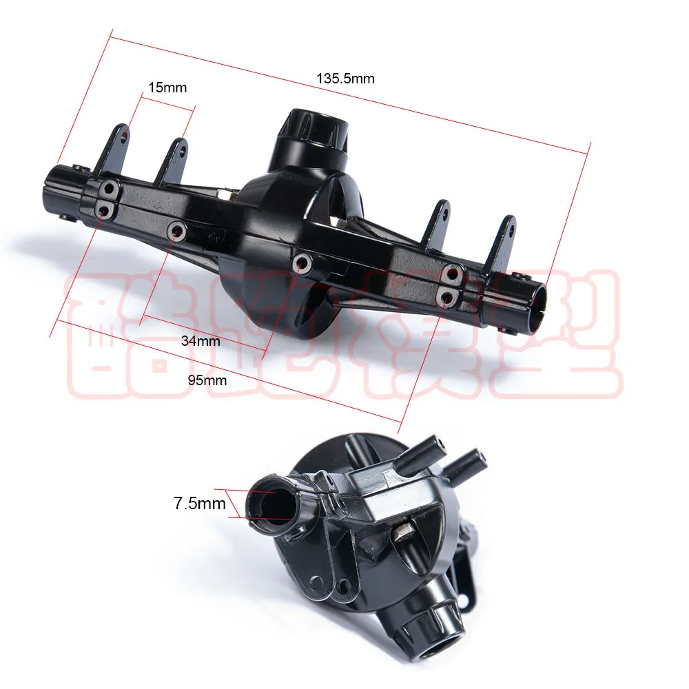 Model Climbing Car Scx10 Zinc Alloy Metal Axle Empty Bridge Shell 90028 90035 And Other Applicable-1