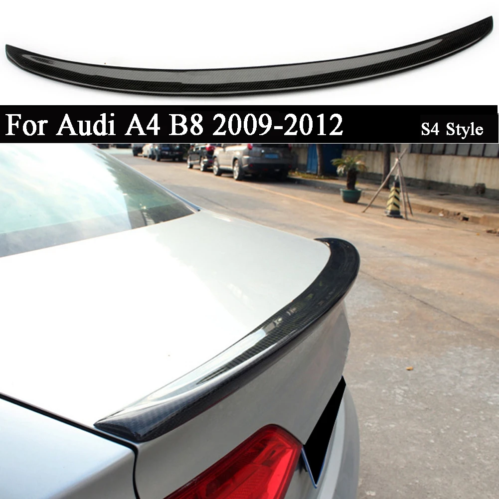 

Carbon Rear Trunk Spoiler Boot Wing For Audi A4 B8 2009 2010 2011 2012