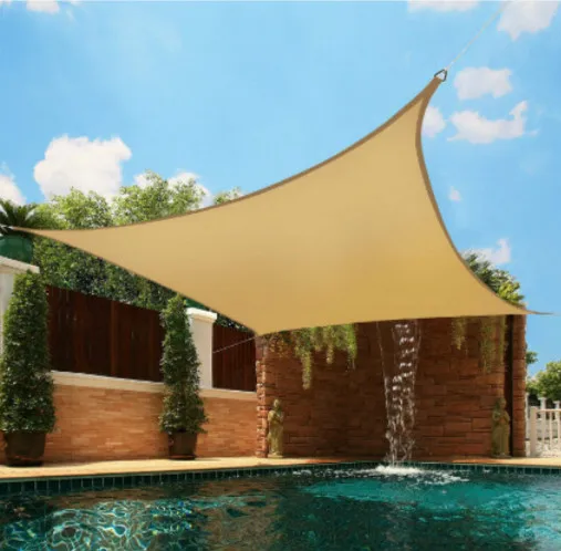 Refugio solar impermeable para exteriores, sombrilla de vela rectangular de protección solar de tela Oxford impermeable, perfecta para jardín, terraza, techo de piscina y toldo para coche y playa