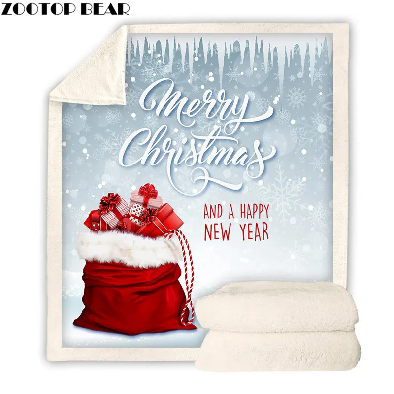 Счастливого Рождества пледы одеяло шерпа Флисовое одеяло подарок год Мода Аниме путешествия покрывало Популярные постельные принадлежности Прямая поставка - Цвет: BZKH3625