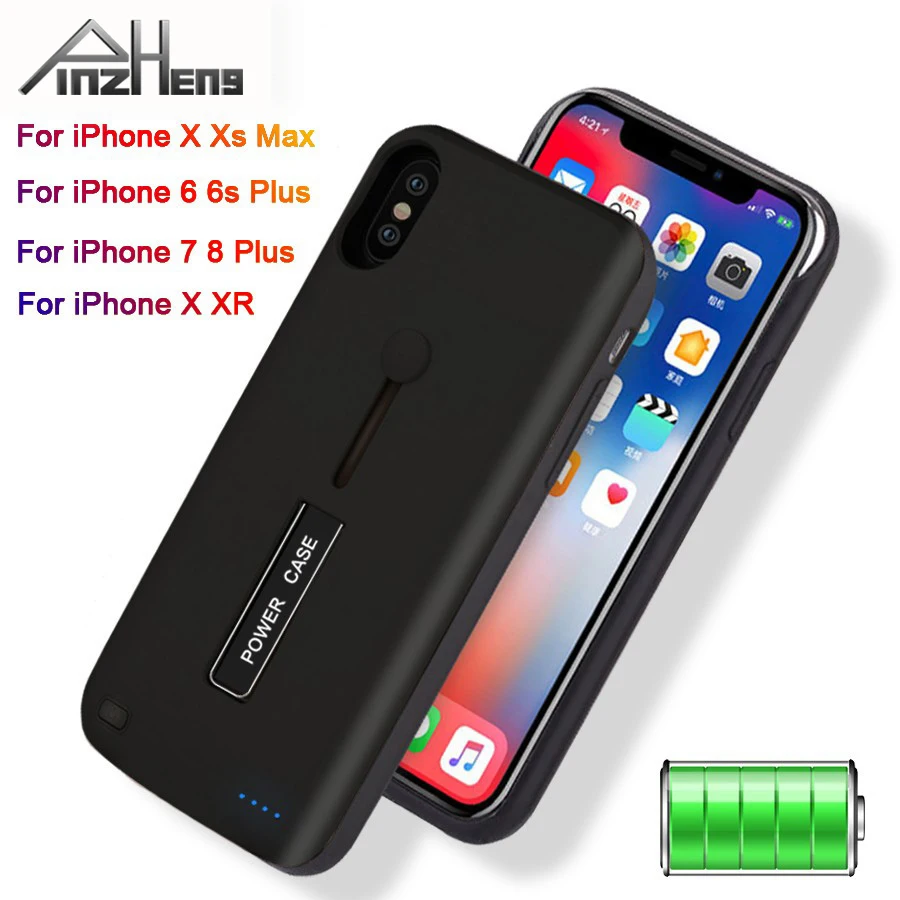 

PINZHENG Battery Case Charger For iPhone 6 6s 7 8 Plus Power Bank Charging Case For iPhone X XR Xs Battery Charger Case
