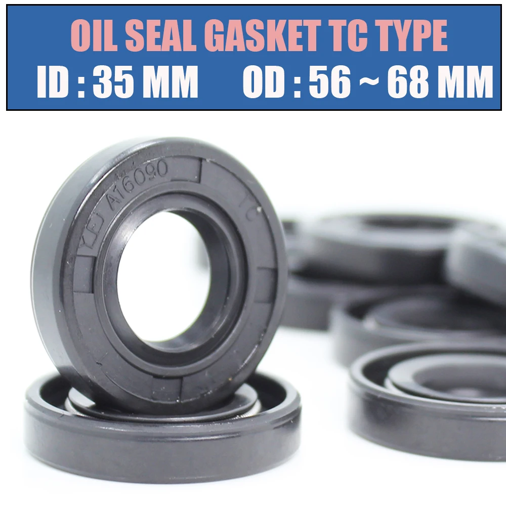 

ID 35mm Oil Seal Gasket TC Inner 35*56/57/58/59/60/62/64/65/68 mm 4Pcs NBR Skeleton Seals Nitrile Covered Double Lip With Garter