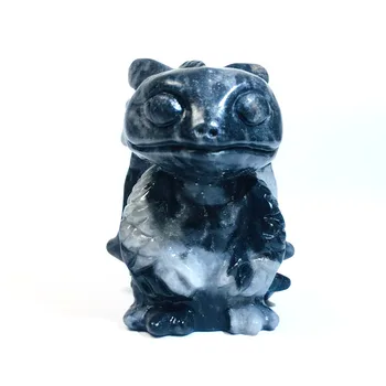 

Natural Stone Carved Dragon Toothless Night Fury Action Home Decoration Fengshui Healing Crystal Luck Ornament Figurine Art Gift