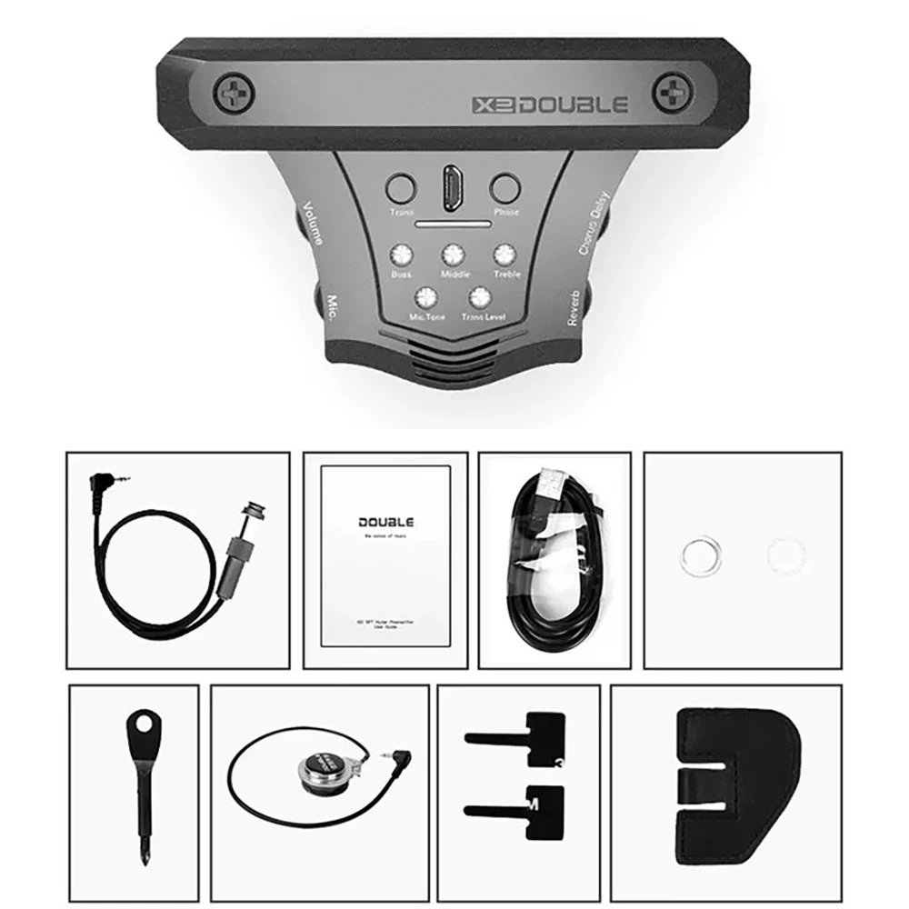 X2 Double G0 Acoustic Guitar Pickup Soundhole Pickups Free
