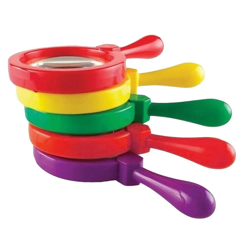 Lupa de plástico portátil para niños, Lupa de aumento para observación de insectos, Lupa de regalo, 1 Uds.