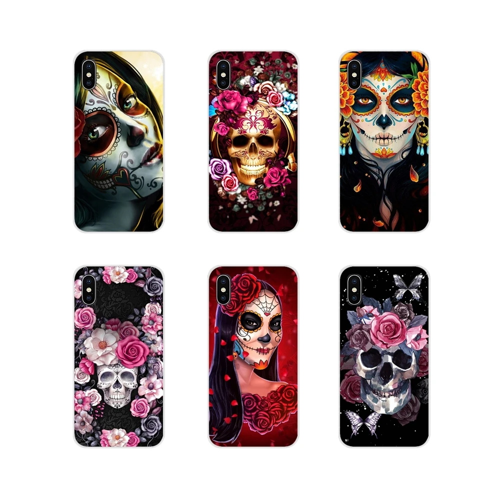 Чехлы Catrina с изображением красивой розы девушки Черепа классические для Huawei G7 G8 P7