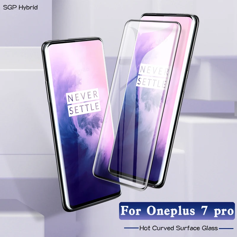 Чехол для oneplus 7 pro 12D с закругленными краями и полным закаленным стеклом чехол one