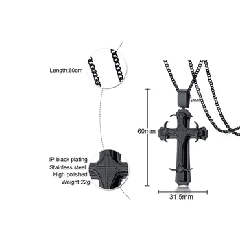 

FNL HBB2 for NL stainless steel necklace hot sell top quality single women 60mm cross gift women jewelry