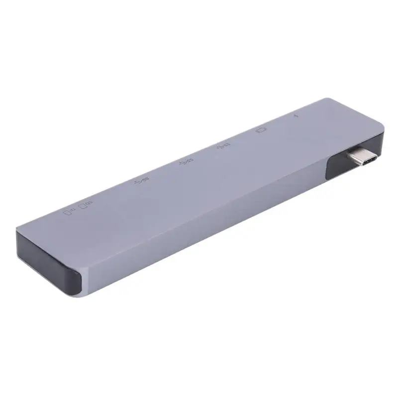 7 в 1 USB TYPE-C концентратор USB-C к HDMI USB, для карты памяти TF карта TYPE-C адаптер Многофункциональная док-станция для ноутбука
