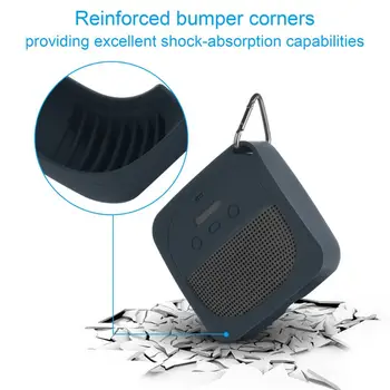 

Portable Soft Silicone Case Shockproof Protective Cover Sleeve Protector with Carabiner for Soundlink Micro Bluetooth Speaker