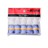 5pcs 3g Fast drying Nail art glue tips glitter UV acrylic Rhinestones decorations nail glue false tip manicure tool 1