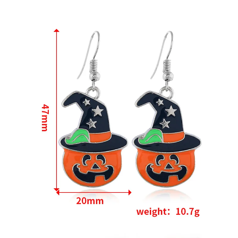 Модные серьги серии Хэллоуин призрак мультфильм спрей Простой ветер| |