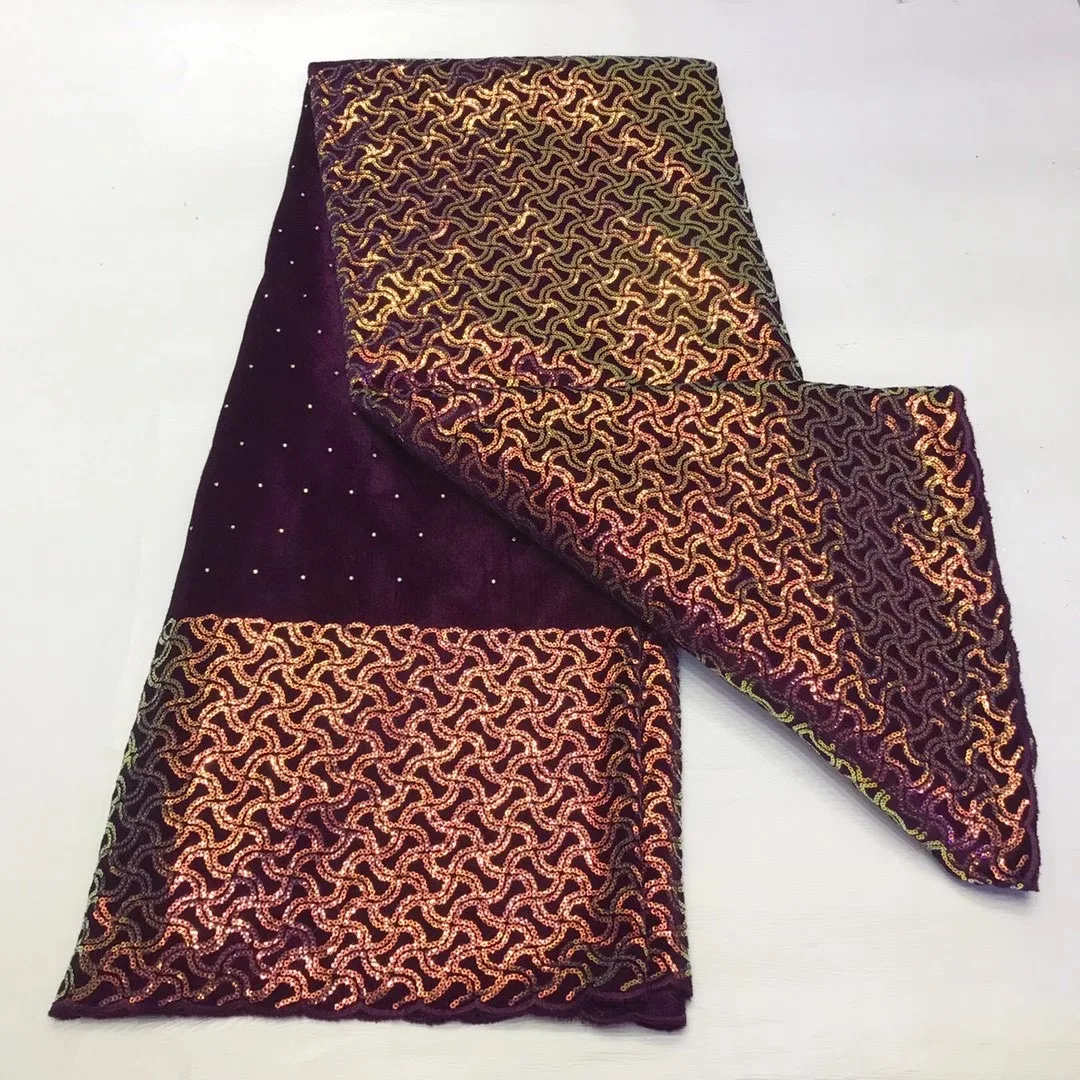 

Newly Arrived Velvet Lace Fabric High Quality African French Lace Fabric And Sequins Nigeria Lace Wedding J4296