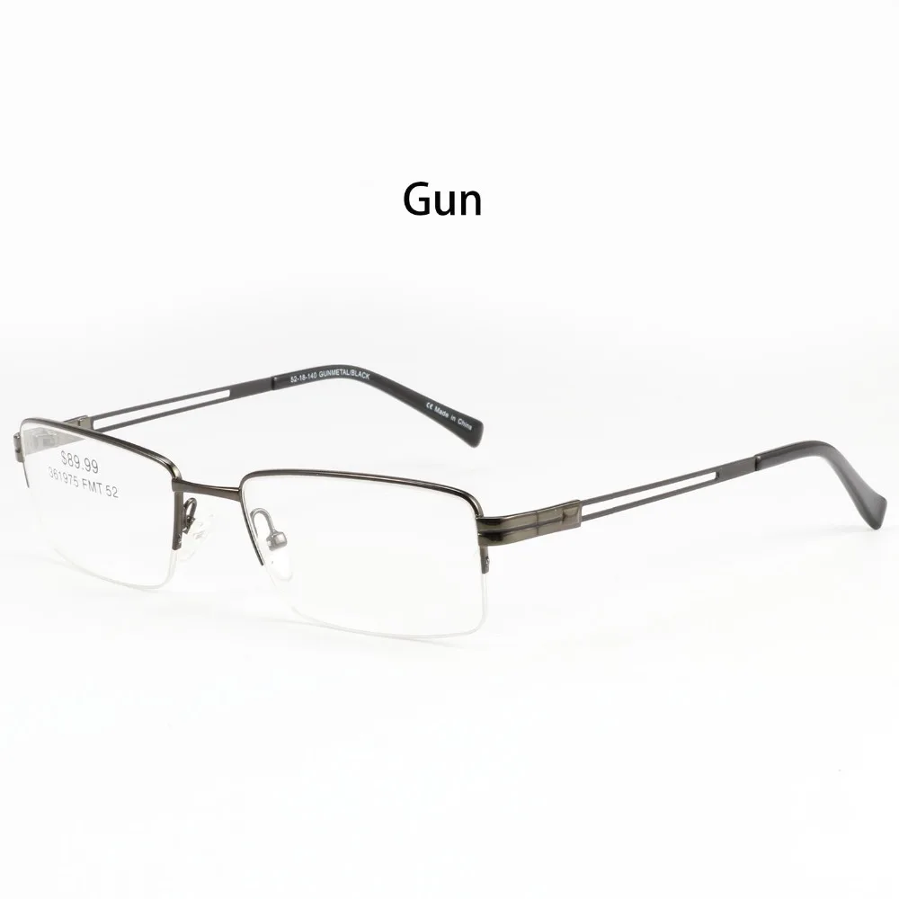 Мужские очки в полуободковой оправе титановые очки оптика по рецепту