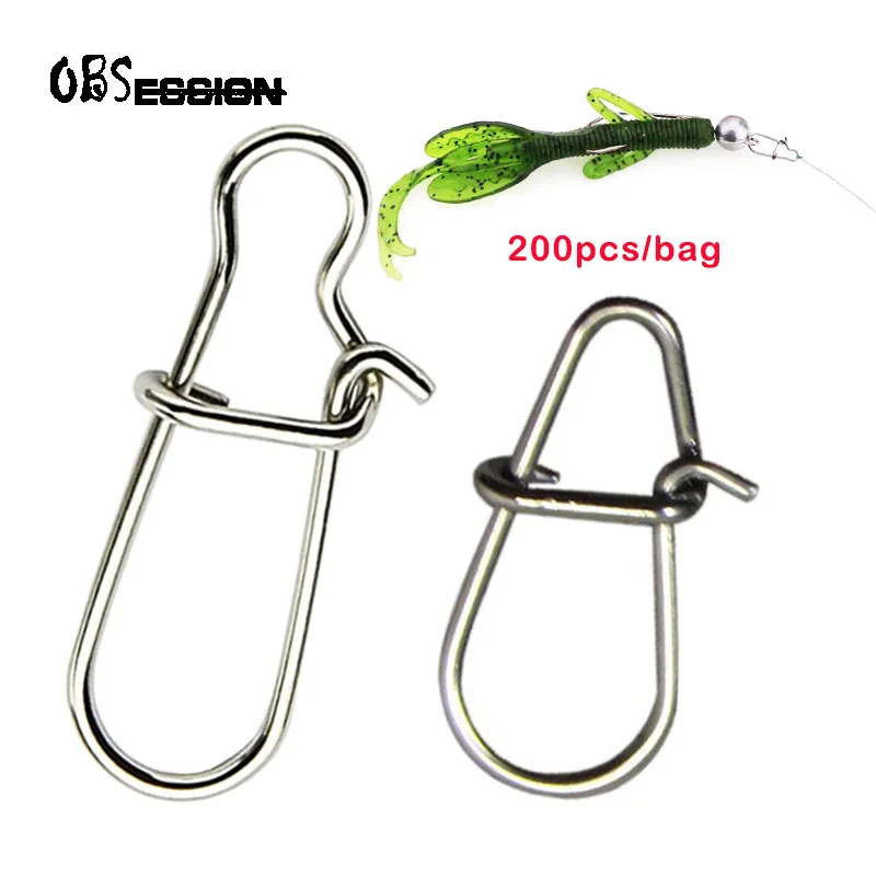 Obsession 200pcs Stainless Steel Hook Fast Clip Lock Snap Swivel Solid  Rings Safety Snaps Fishing Barrel Connector Accessories - Fishing Tools -  AliExpress