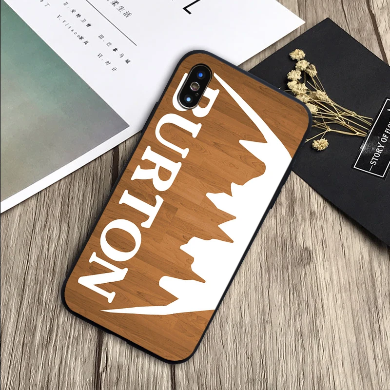 Мягкий силиконовый черный чехол Burton для телефона iPhone 5 5S SE 6 plus 7 8 plus X XR XS Max 11 PRO Max - Цвет: H19082003-06.jpg