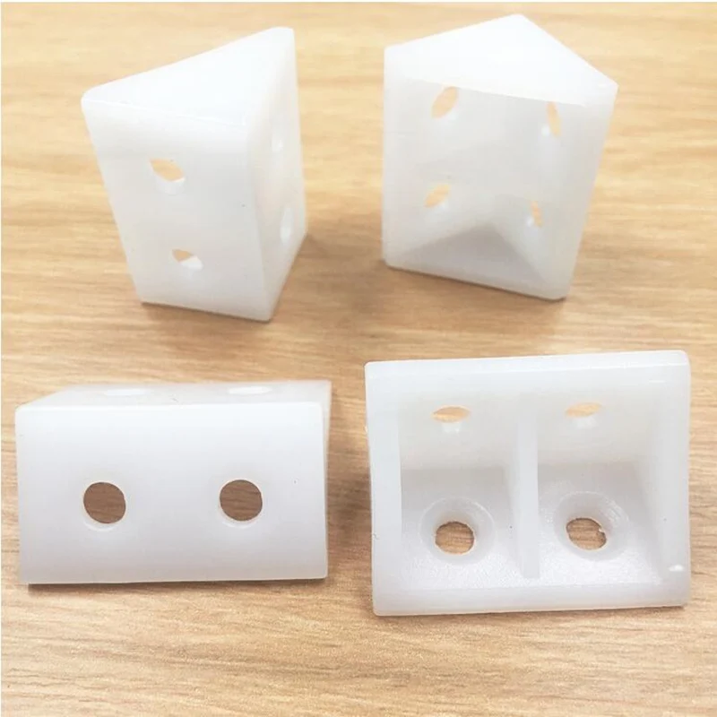 10pcs Thick Nylon Plastic Corner Brackets 90 Degree Cabinet Furniture Closet Angle Connecting Connector Hardware Accessories furniture hardware angle bracket angled furniture hardware angle connector
