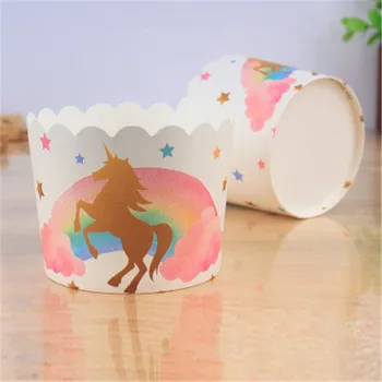 

50pc Unicorn Muffin Cupcake Paper Cups Cupcake Liner Baking Muffin Cup Case For Birthday Kids Party Pastry Cupcake Wrapper Paper