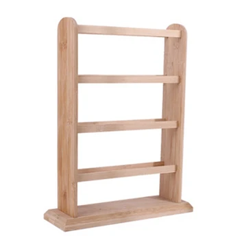 

Wooden Jewellery Organizer Rack Earrings Holder Necklace Bracelet Stand Rotating Keyring Display Storage