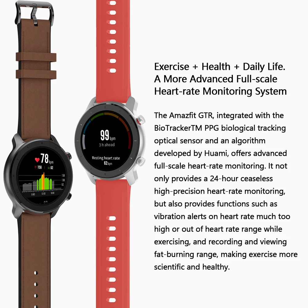 Смарт-часы Xiaomi Amazfit GTR, 47 мм, gps, умные часы для мужчин, 5 АТМ, водонепроницаемые Смарт-часы, 24 дня, батарея, Android часы