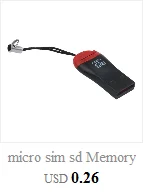 Micro sim sd кард-ридер usb 2,0 кард-ридер высокоскоростной мини USB 2,0 Micro SD TF T-Flash кард-ридер адаптер