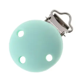 

Baby Baby Pacifier Clip Silicone Soother Teether Nipple Holder Round Soft Saliva Towel Clips Toys Buckle Newborn Nursing DIY