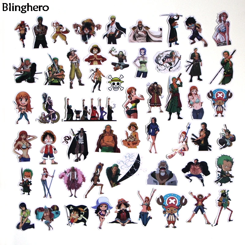 20 компл./лот Blinghero one piece 50 шт./компл. крутые аниме наклейки для скрапбукинга багаж автомобиля наклейки альбом наклейки BH0128