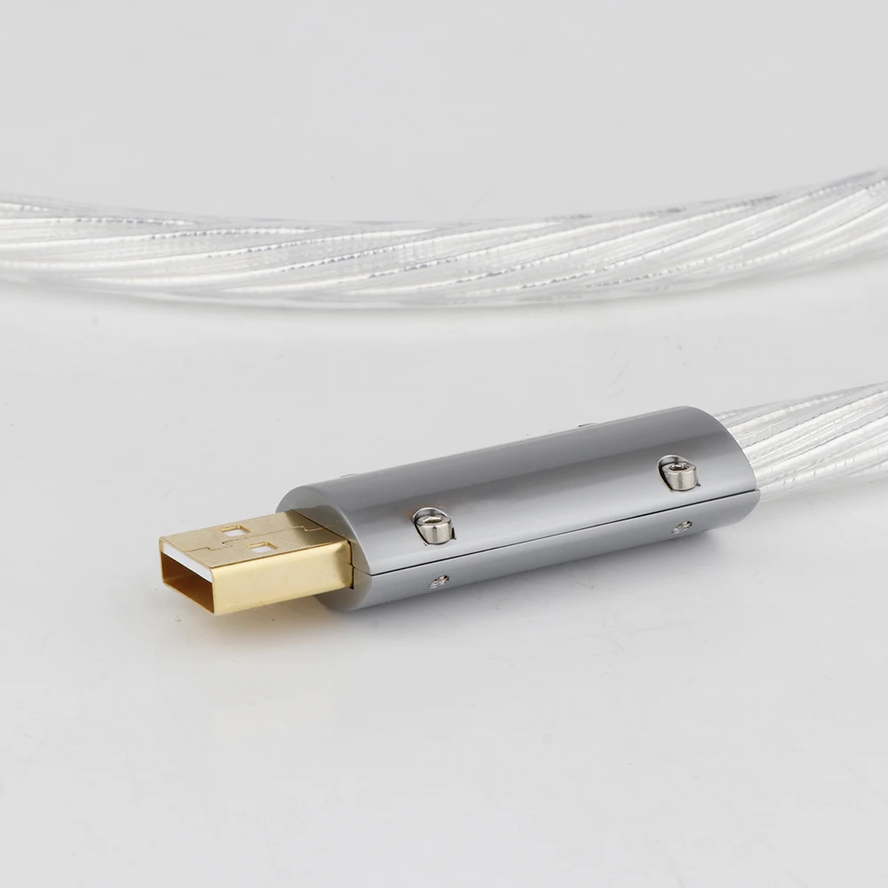 Hifi Nordost ODIN Top quality Silver Plated+Monosaudio shield USB Cable High Quality Type A to Type B Hifi Data Cable For DAC