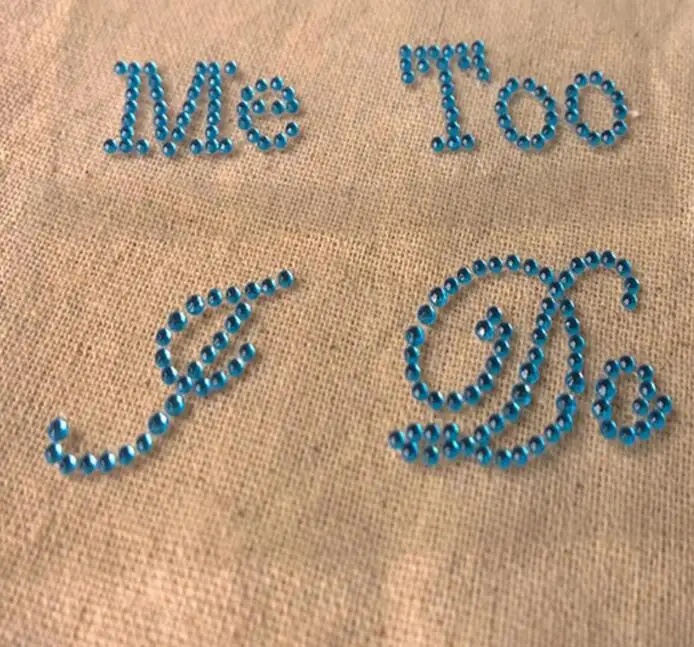 Свадебные украшения I DO ME TOO, серебристые стразы, самоклеющаяся наклейка для обуви, невесты, девичника, вечерние украшения-S - Цвет: as  picture