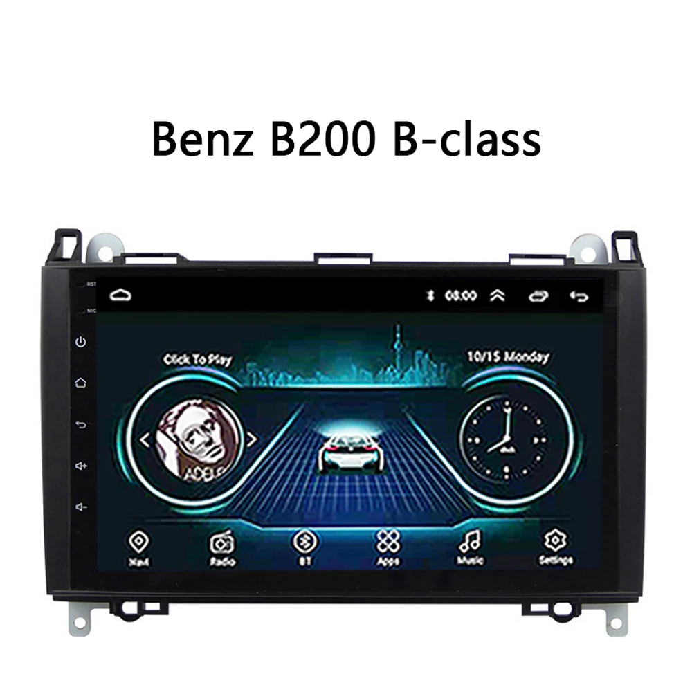 Автомагнитола для Benz B200 b-класс Viano Vito W639 W169 B170 W245 W209 gps Мультимедийная система Авторадио Android 8,1 " No 2 din SWC