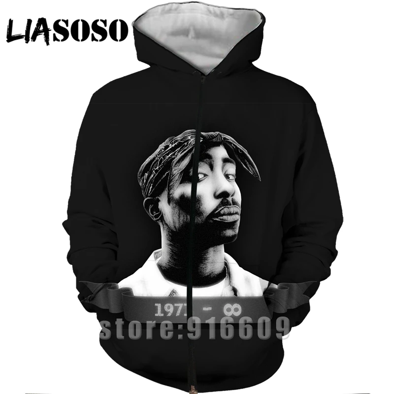 Тупак 2Pac 90 Рэппер Харадзюку спортивный костюм 3D принт Толстовка Рок куртка диджея/мужские женские пуловеры на молнии хип-хоп размера плюс