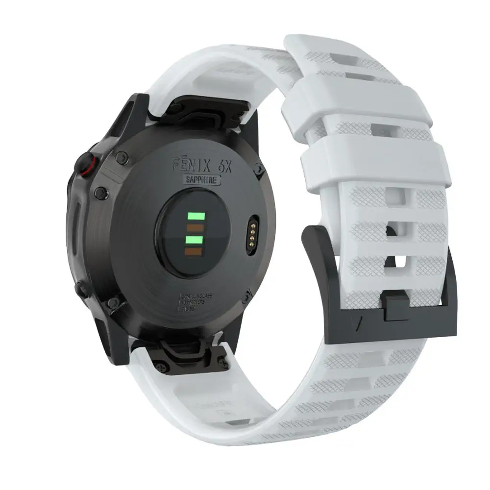 ตัวเลือกสินค้า สายนาฬิกาซิลิโคนสำหรับ Garmin Fenix 6X Pro 5X 7X 3HR ใส่สบาย ทนทาน