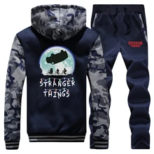 *#Best Price Stranger Things upside down Print Thick Hoodies Men Brand Casual Sweatshirt Hip Hop Winter Warm Jacket+Pants 2 Piece Sets Mens *#Best Price Stranger Things upside down Print Thick Hoodies Men Brand Casual Sweatshirt Hip Hop Winter Warm Jacket+Pants 2 Piece Sets Mens