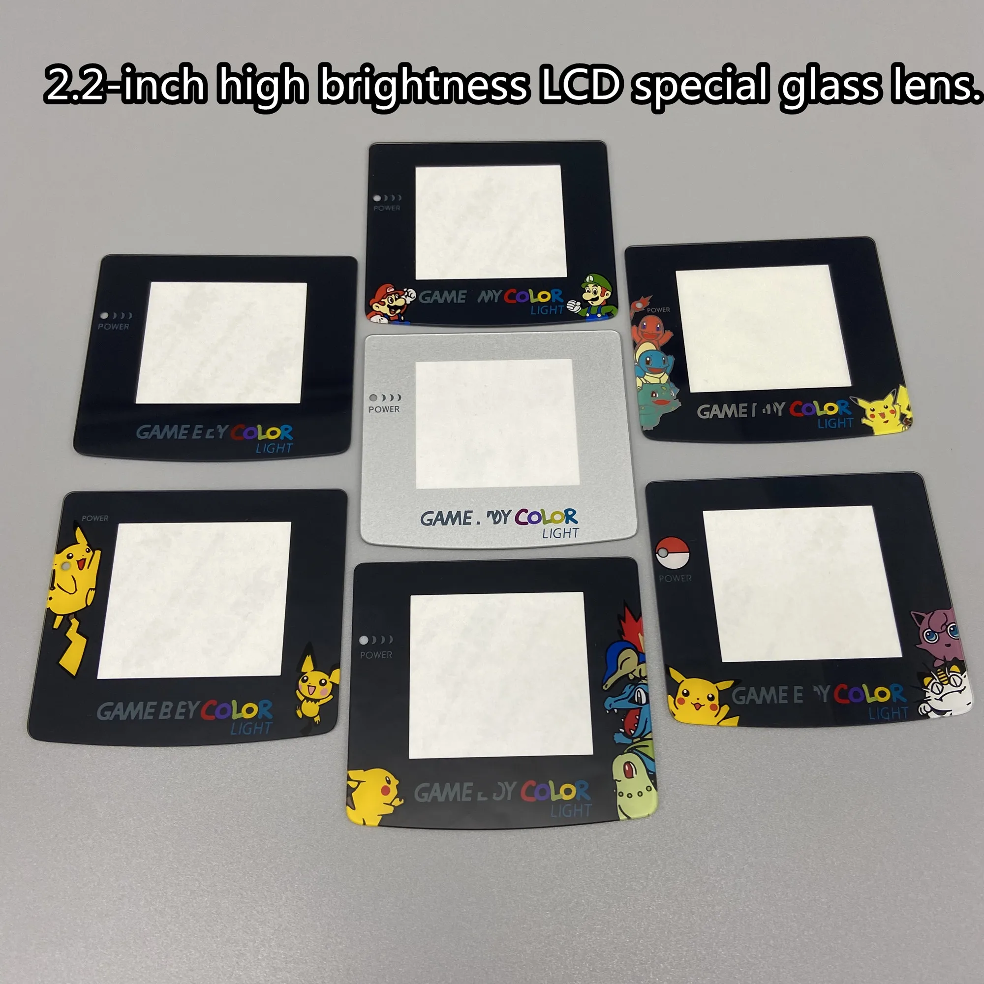 Glass lens mirror for 2.2-inch high brightness Gameboy color GBC