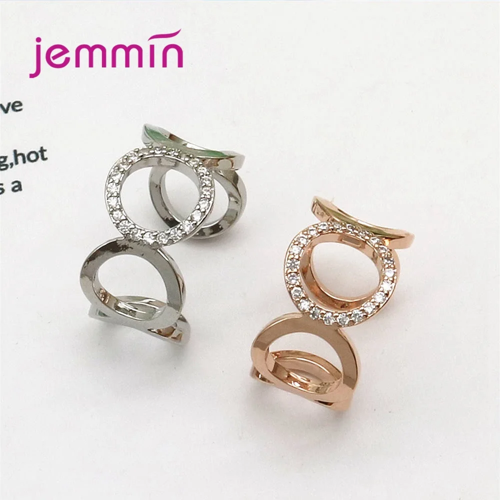 Дизайн 925 пробы Серебряное Открытое кольцо для женщин юбилей обручение подарок 2 цвета номер 8 форма регулируемый Шарм ювелирные изделия