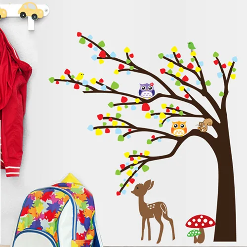AliExpress Eaby Amazon Внешняя торговля стикер на стену s три поколения мультфильм Zoo цветок дерево стикер на стену AY9071