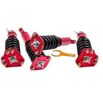 

Free shipping Coilovers For Honda Prelude 1992-2001 Red Shock Absorbers Complete Strut kit Adj Height Suspension