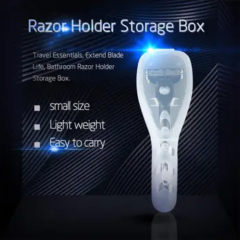 

Portable Travel Men's Razor Case Razor Blades Plastic Storage Box Shaving Machine Container Holder Shaver Box Organizer