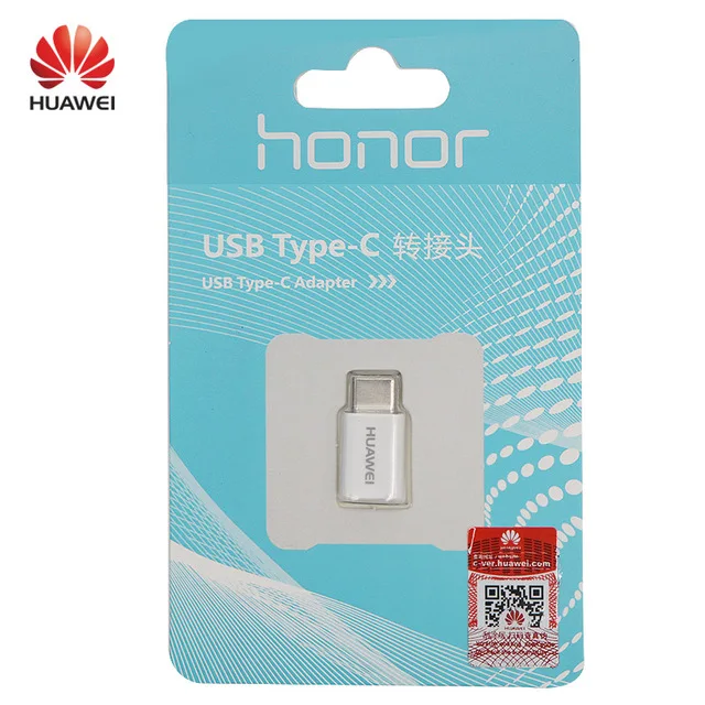 HUAWEI Micro USB-type c конвертер type-c кабель адаптер быстрое зарядное устройство honor 8 9 V8 P9 Supercharge P10 Plus mate 9 10 Pro nova - Цвет: Blue packing