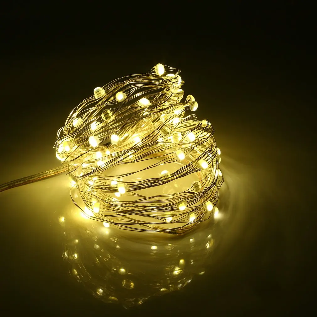 Usb светодиодная гирлянда, четыре линии, дистанционное управление, 10M100Leds, медный провод, лампа Rgb, украшение для рождества, свадьбы, праздника