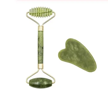 

1Set Facial Massage Roller Plate Double/single Heads Jade Stone Massager Eye Face Neck Thin Lift Relax Gua Sha Tools Set